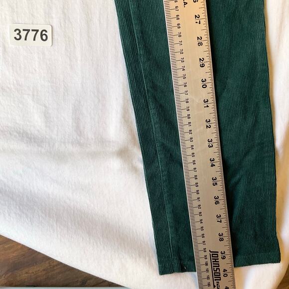 21 Men Women Corduroy Pants size 30 US Green Mid Rise Slim Fit NWT - Picture 3 of 11